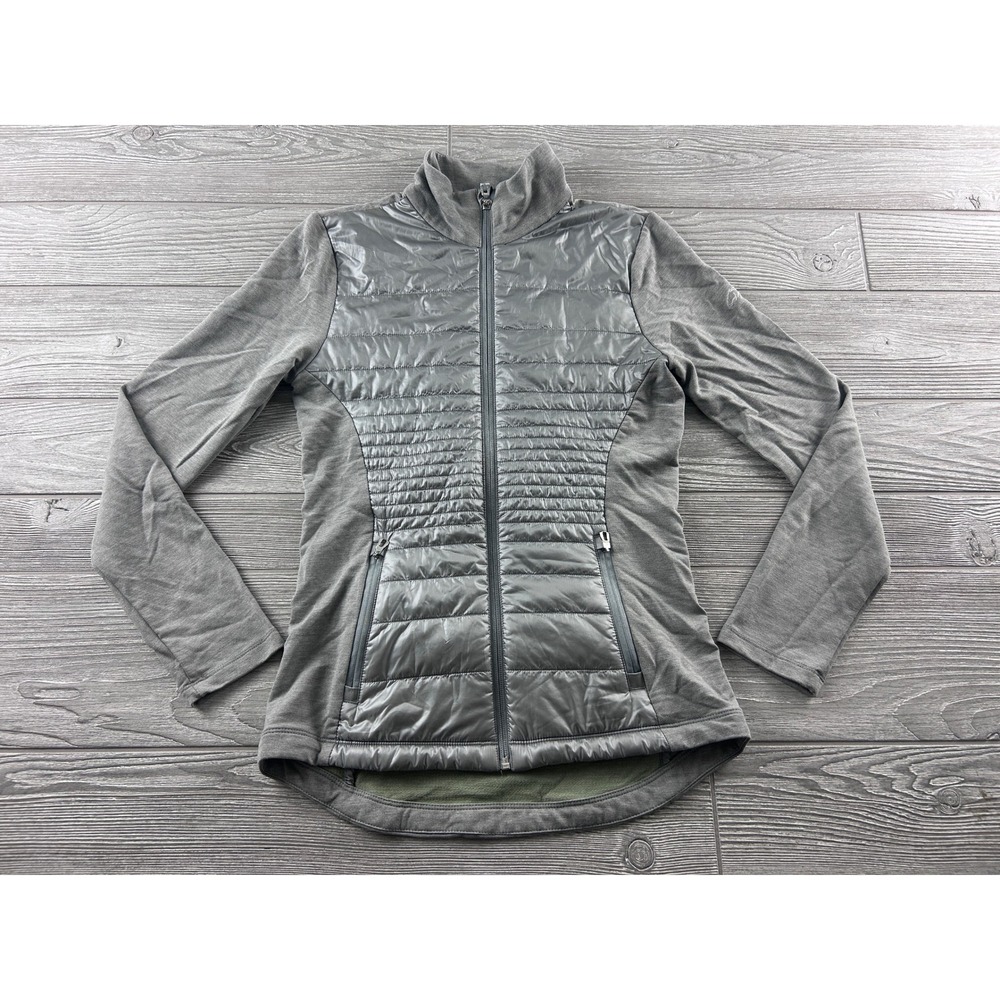 RLX Ralph Lauren Womens Gray Quilted Hybrid Full Zip Golf Jacket Size S